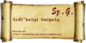 Székelyi Gergely névjegykártya